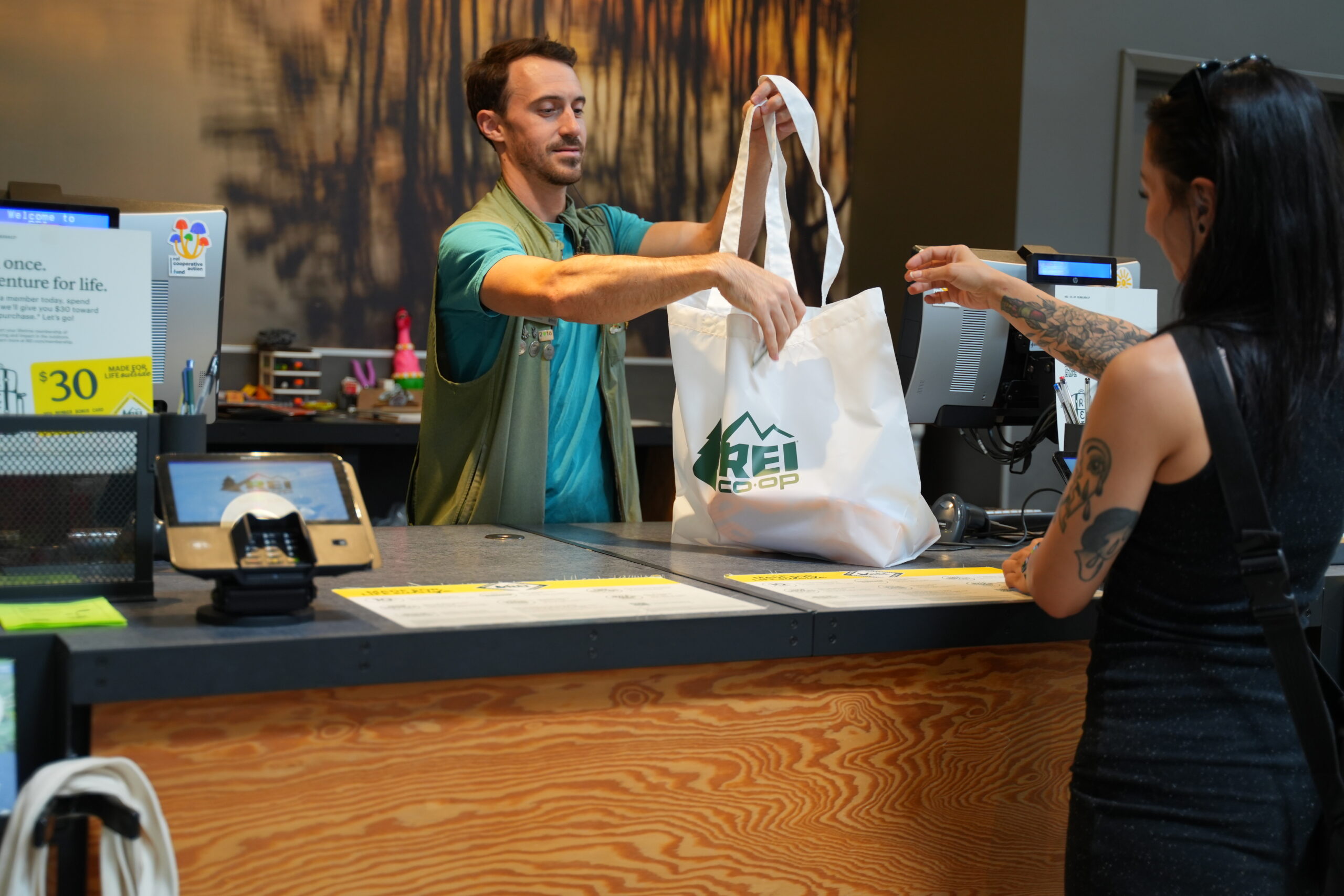 Shopping at REI